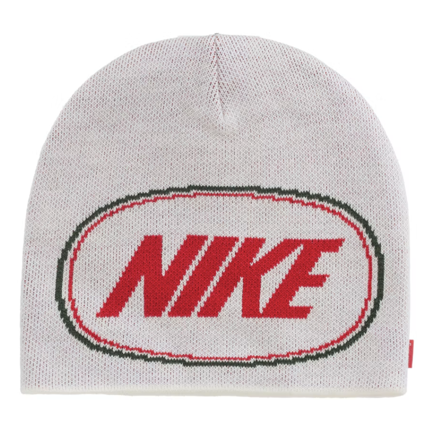 Supreme Nike "Oval" Beanie (FW26) (White)