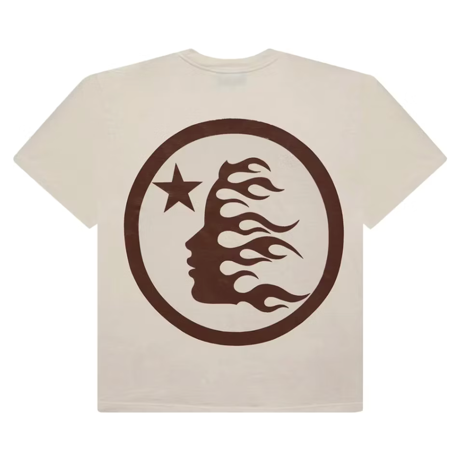 Hellstar "Classic" T-shirt (Gel Print) (White/Brown)