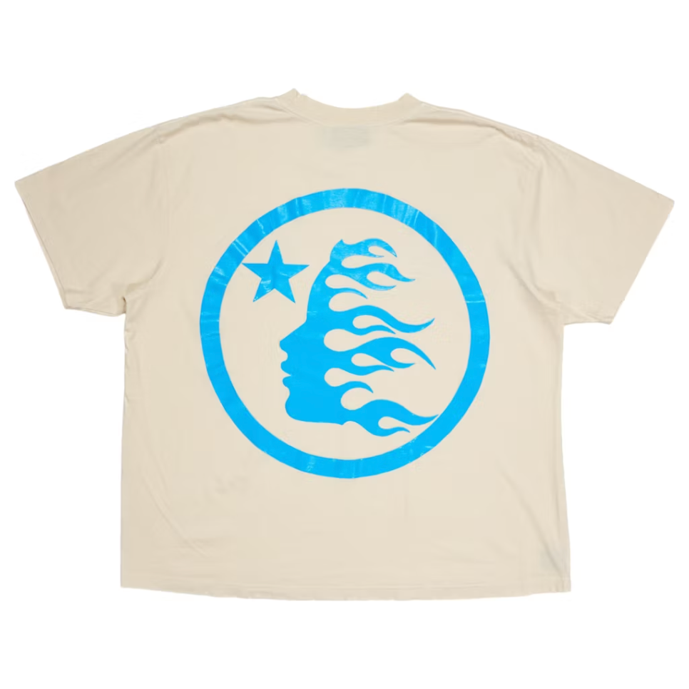 Hellstar "Classic" T-shirt (Gel Print) (White/Blue)