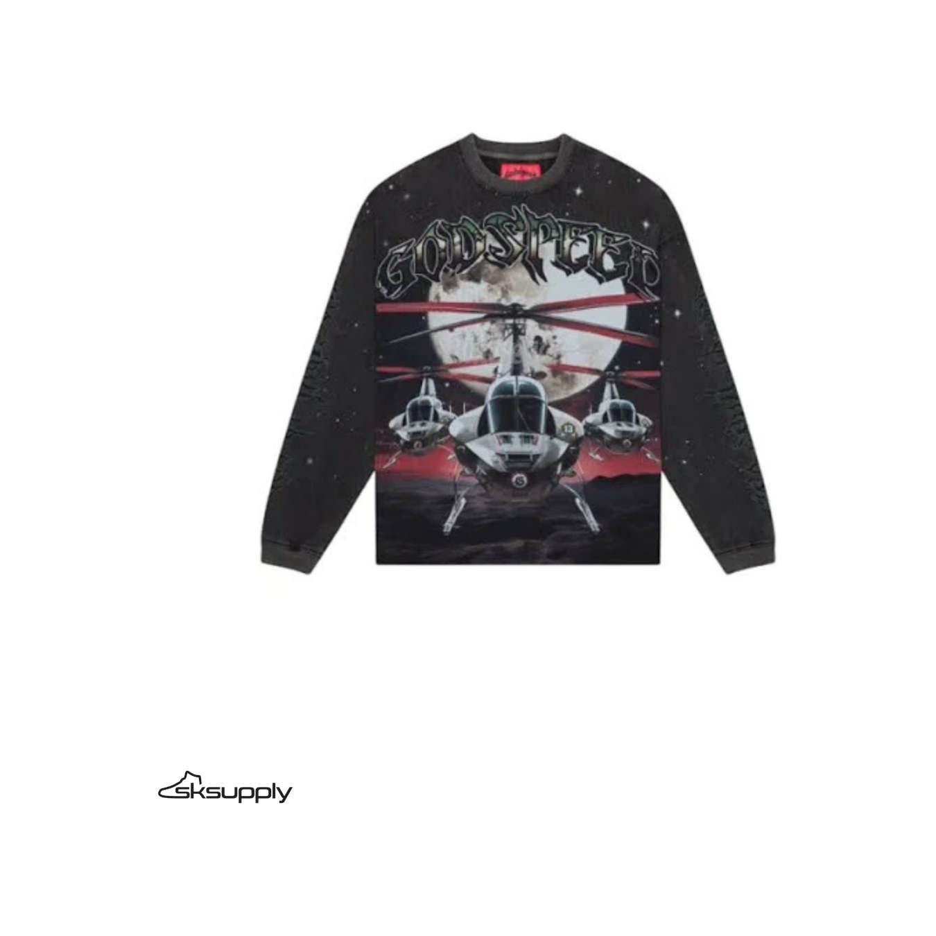 Godspeed "Air Strike" LS T-shirt (Black Wash)