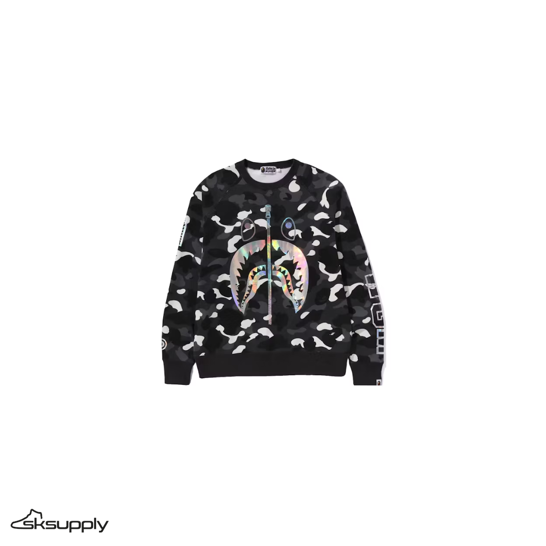 BAPE City Camo "Shark" Crewneck (SS24) (Black)