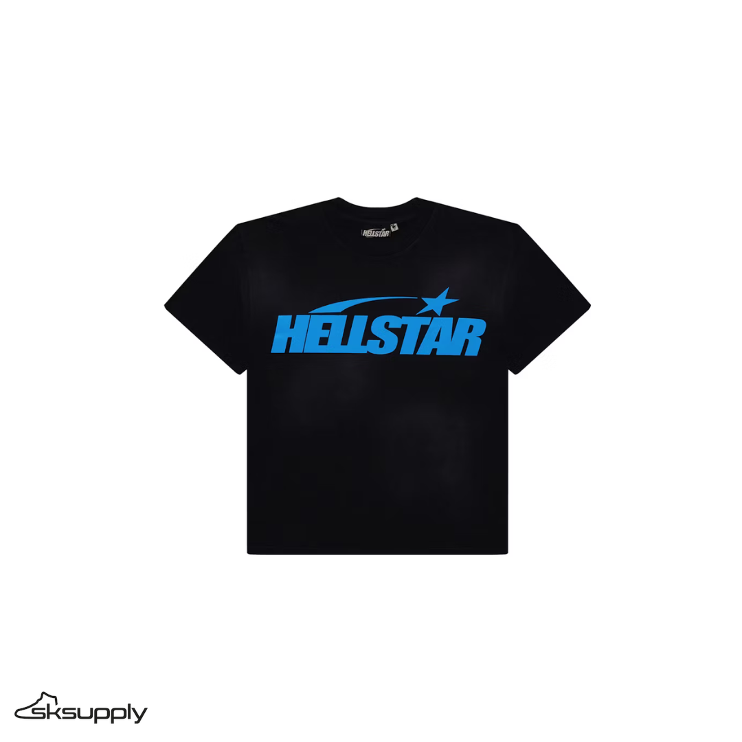 Hellstar "Classic" T-shirt (Gel Print) (Black/Blue)