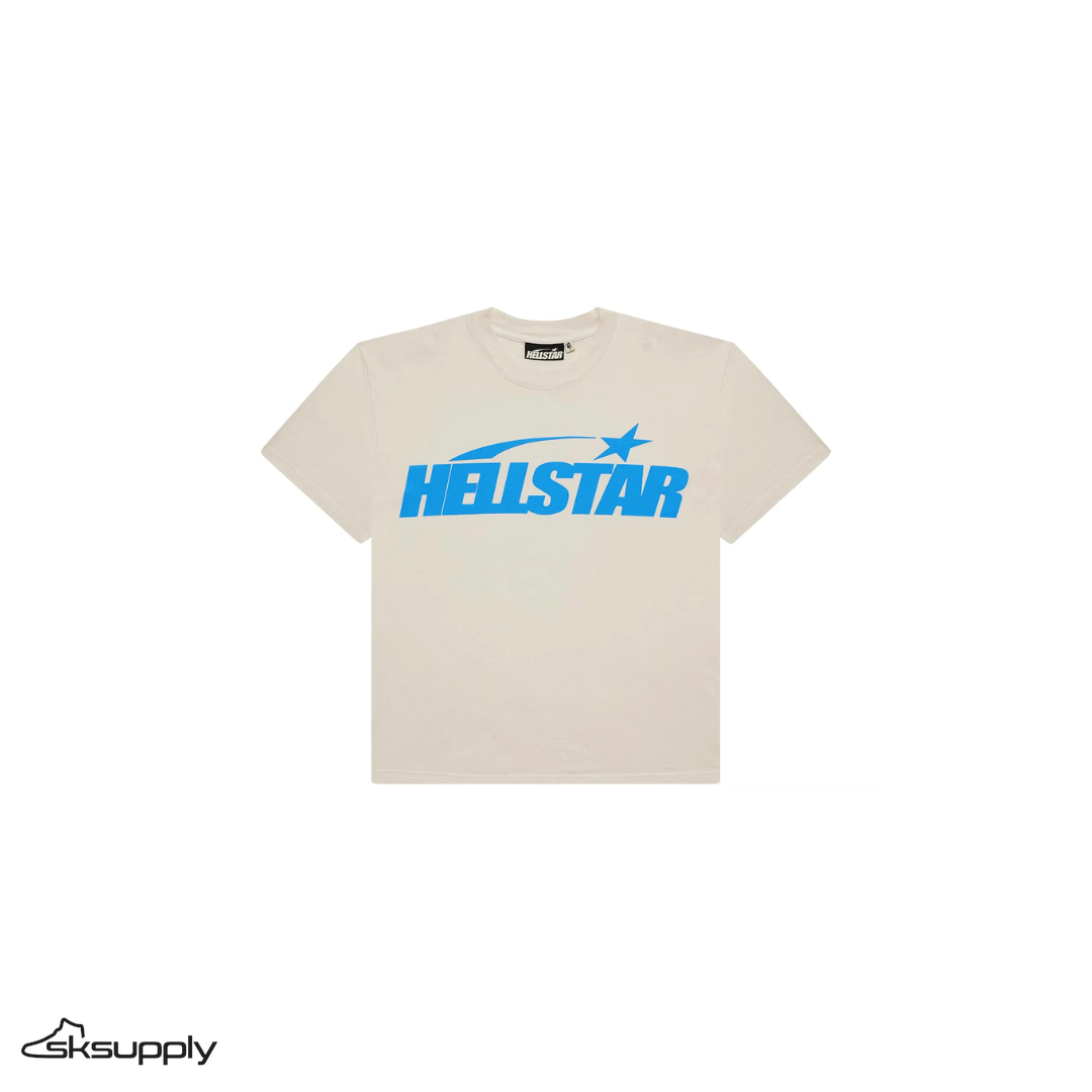 Hellstar "Classic" T-shirt (Gel Print) (White/Blue)
