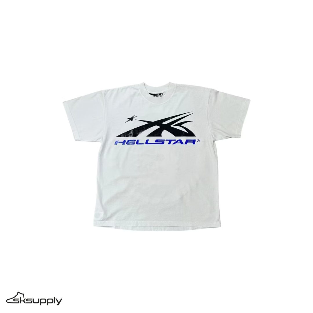 Hellstar "Gel Sport Logo" Tee (White/Blue)