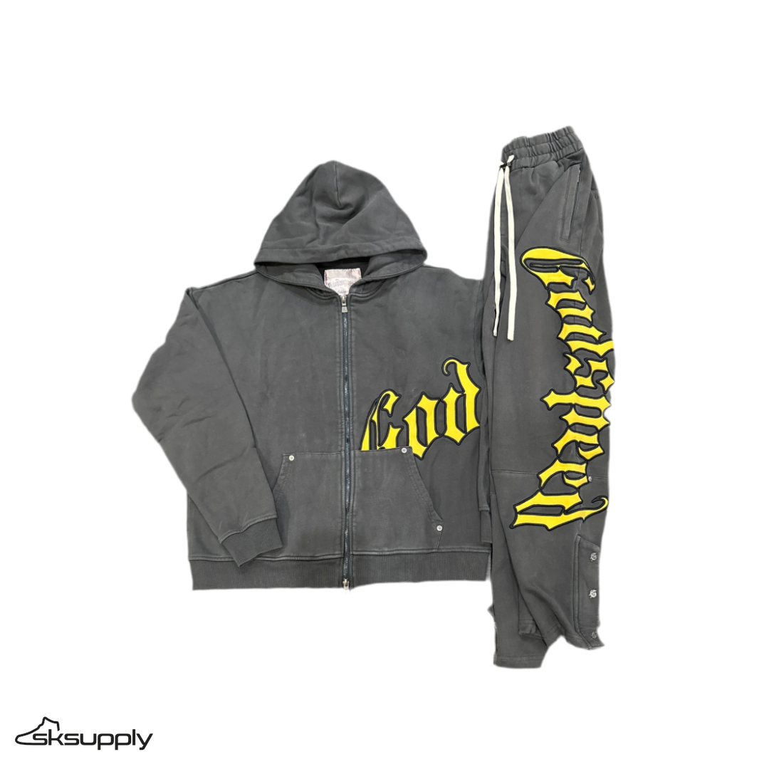 Godspeed Sweatsuit "OG Logo" V2 (Charcoal/Yellow)