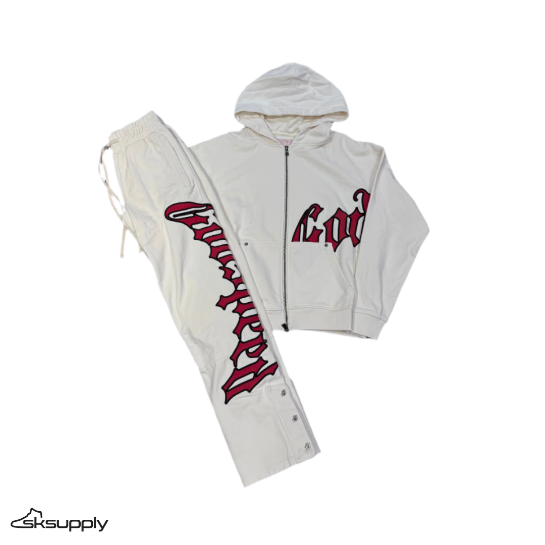 Godspeed Sweatsuit "OG Logo" V2 (Tan/Red)