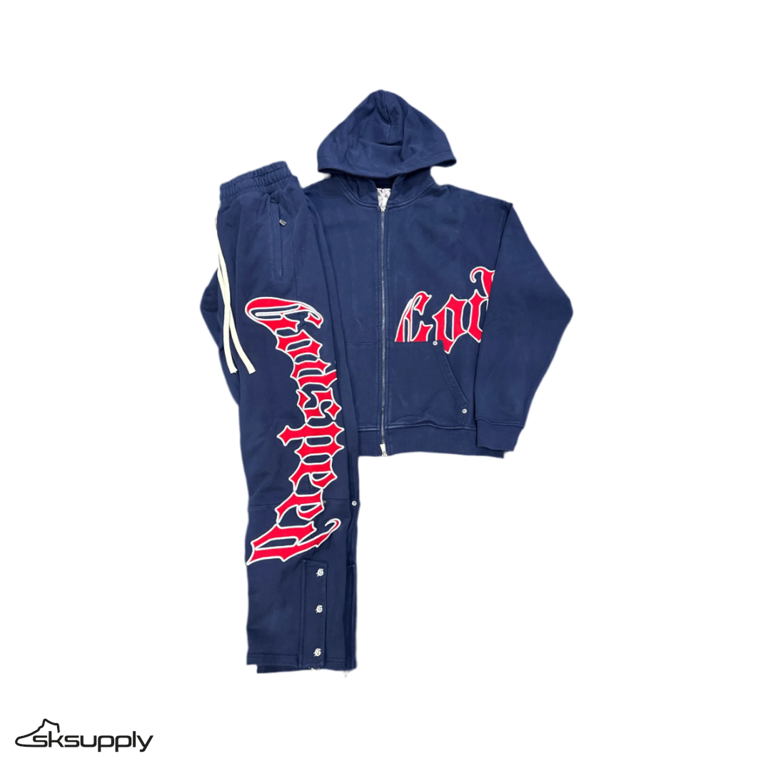 Godspeed Sweatsuit "OG Logo" V2 (Navy/Red)