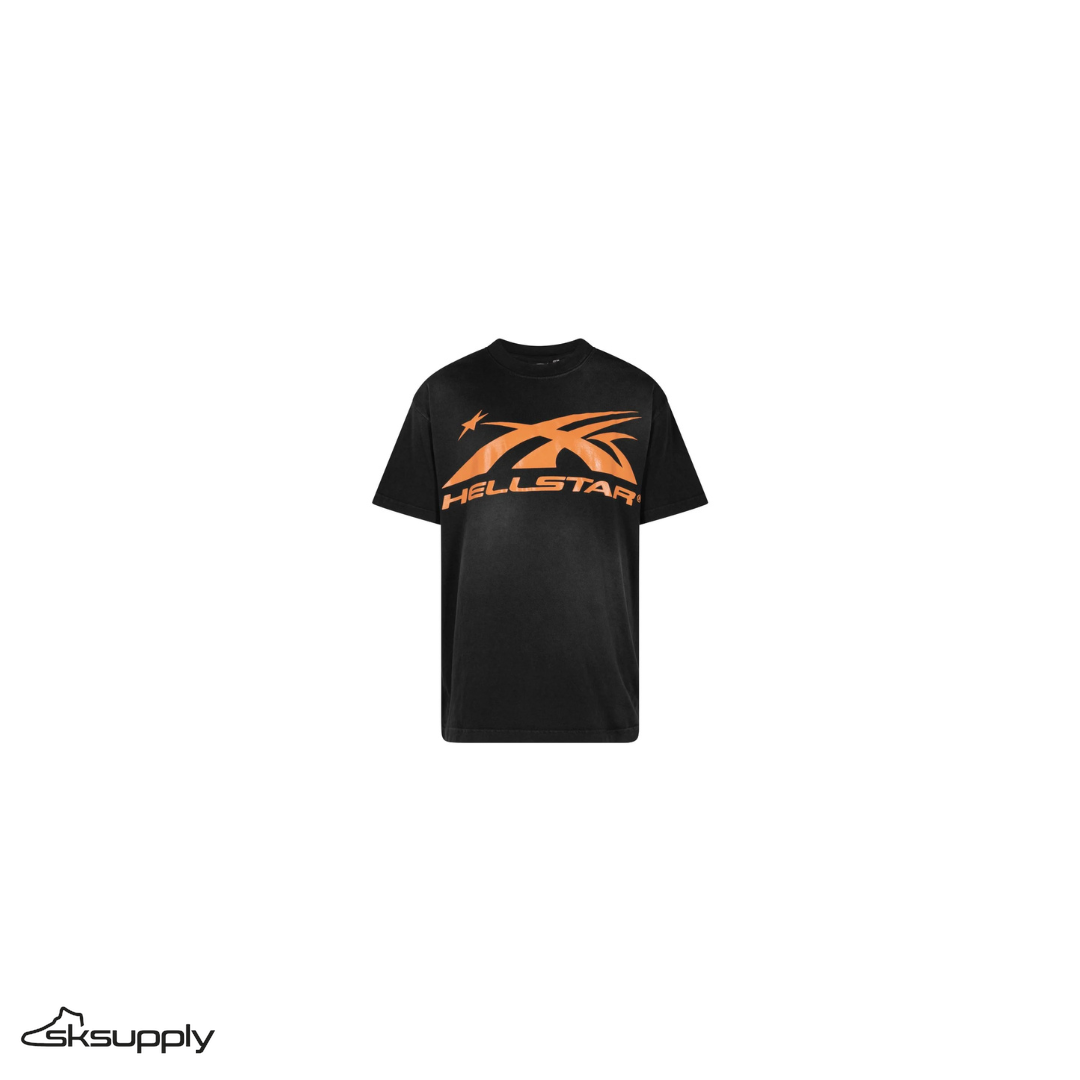 Hellstar "Sport Logo" Gel T-Shirt (Black/Orange)