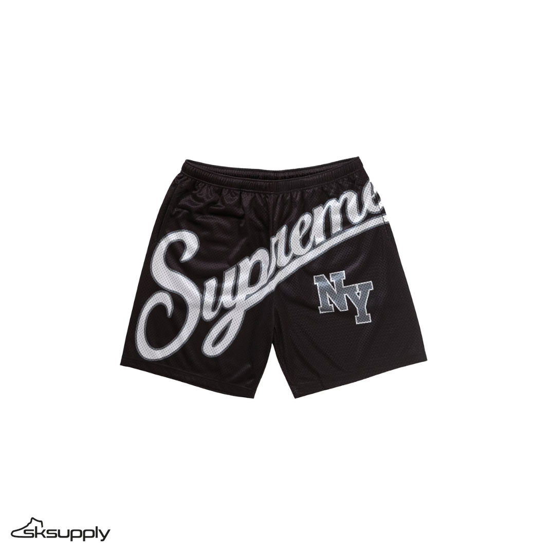 Supreme "Big Script" Mesh Short (Black)