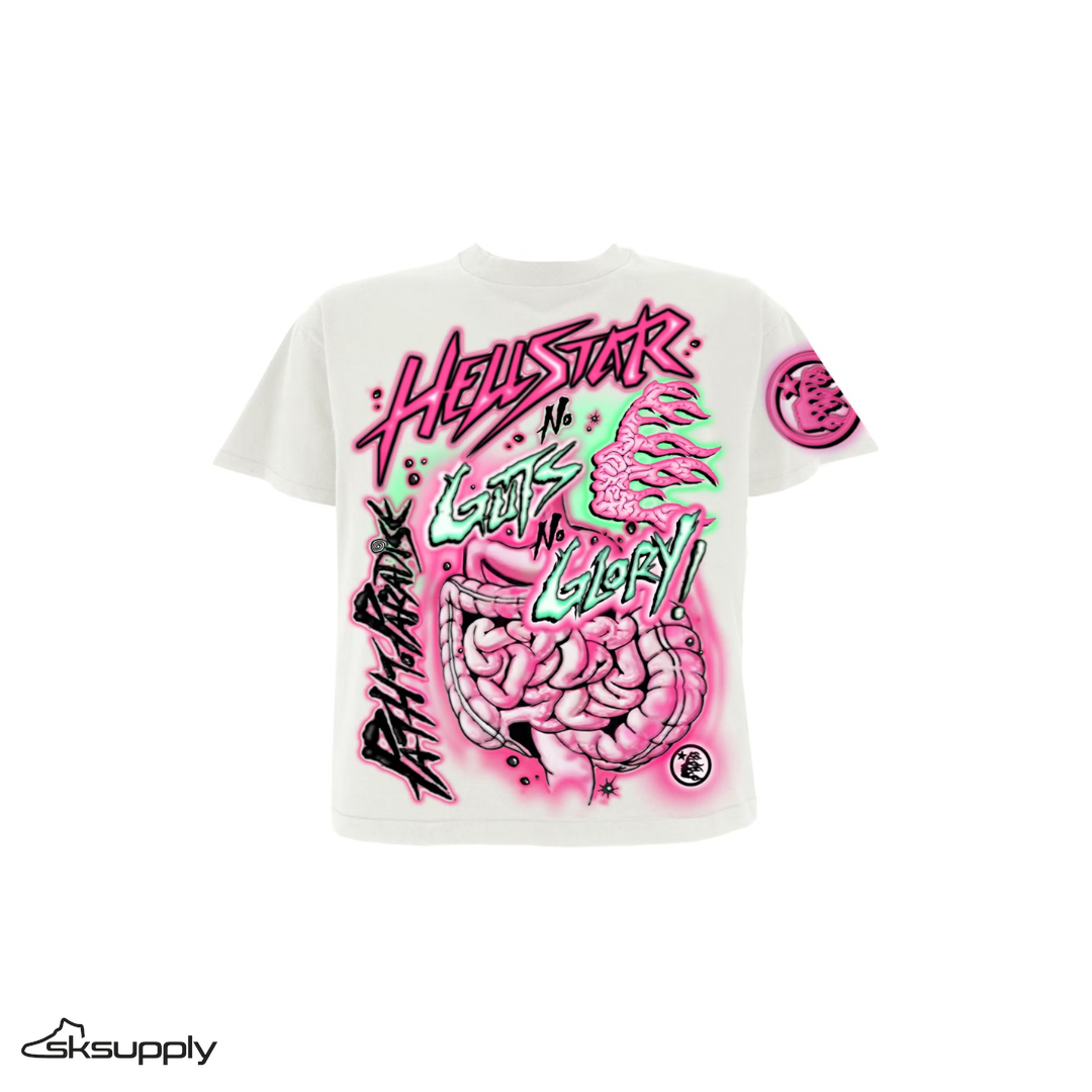 Hellstar "No Guts No Glory" T-Shirt (White)