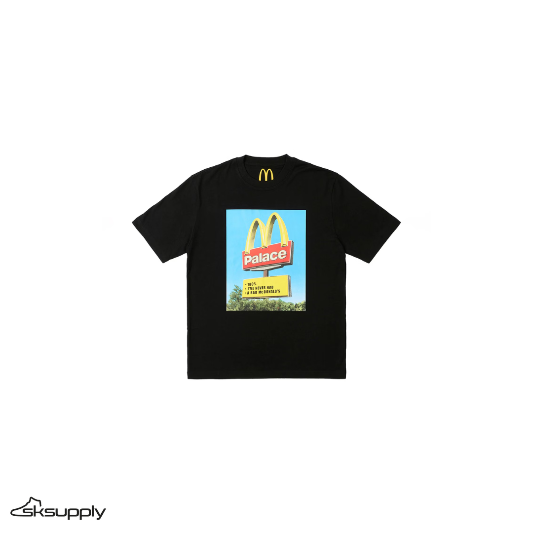 PALACE x McDONALD'S "SIGN" T-SHIRT (BLACK)