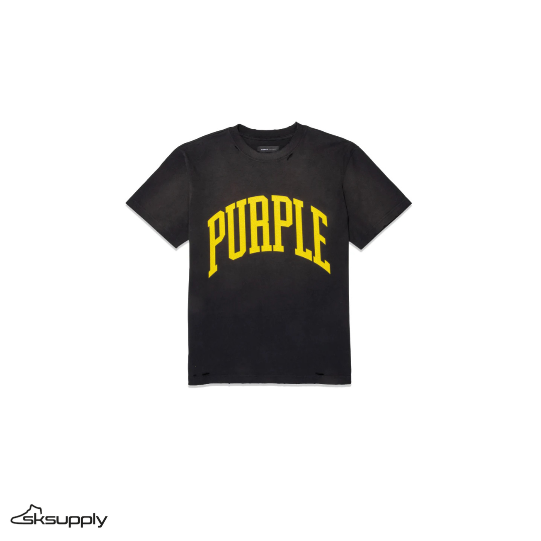 Purple "Heavy Jersey" Tee (Black/Yellow)