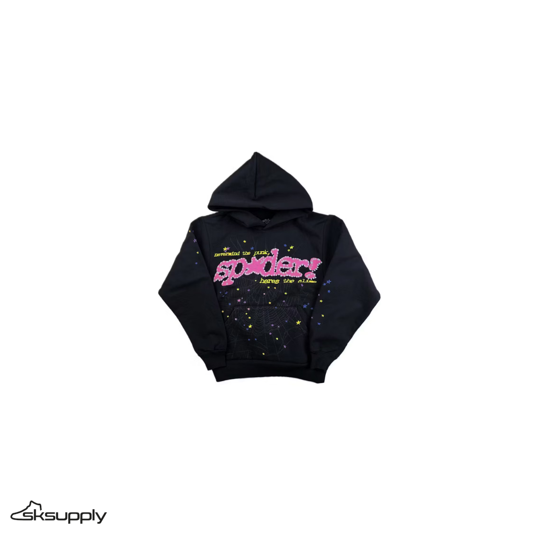 Sp5der "P*NK" V2 Hoodie (Black)